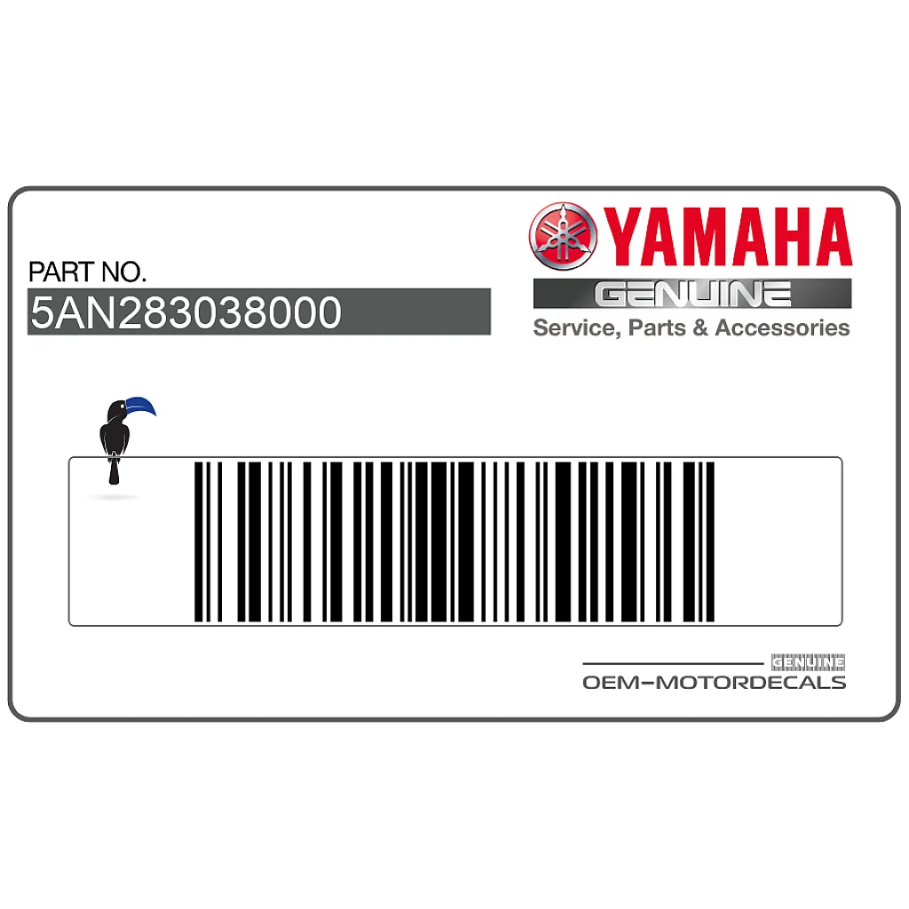 Yamaha TDR125 Rechter Onderkuip Sticker Set Originele OEM 5AN283038000 Fabrieks Decal