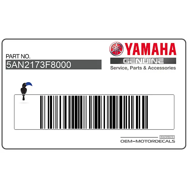 Yamaha TDR125 Adesivo Carenatura Destra Lato Destro OEM 5AN2173F8000
