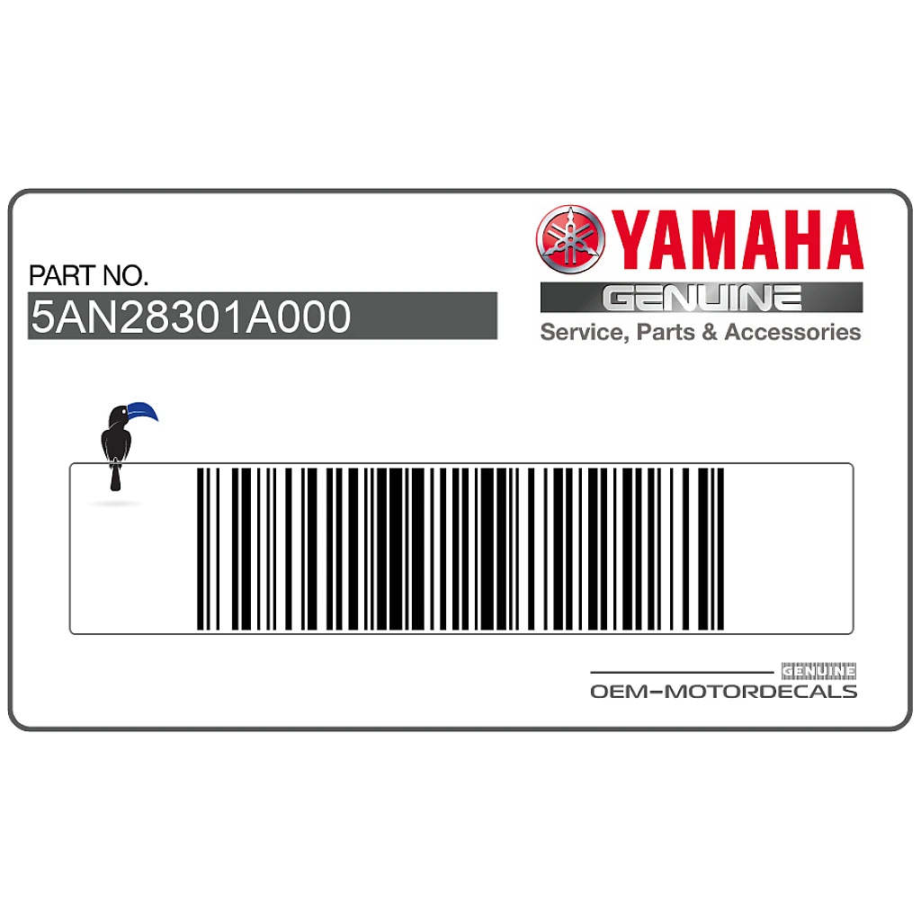 Yamaha TDR125 Lower Cover Graphic Set Left Side OEM 5AN28301A000