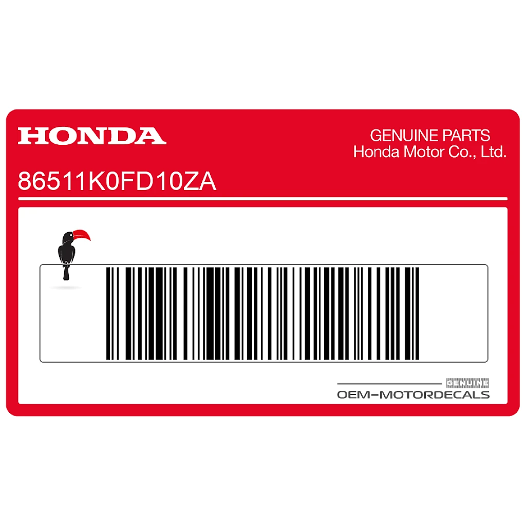 Emblema ABS Honda Monkey para tapa lateral OEM 86511K0FD10ZA