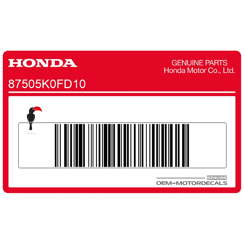 Honda Monkey Tire information label Graphic right side OEM 87505K0FD10 factory sticker