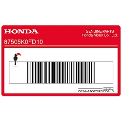 Tire information label, right side