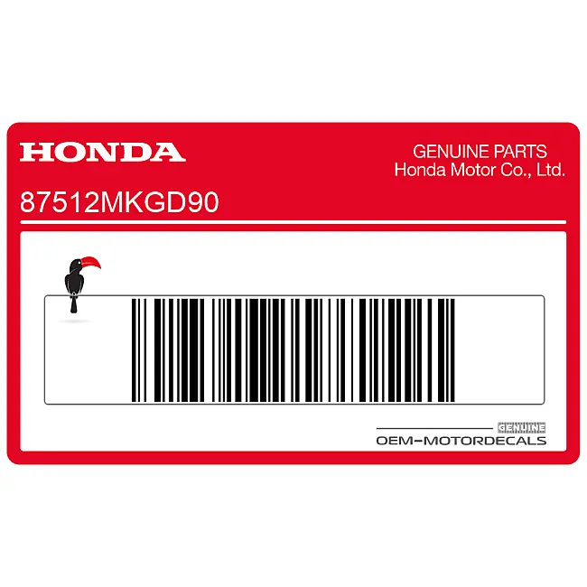 Honda CMX500 Rebel Etichetta informazioni accessori e carico OEM 87512MKGD90