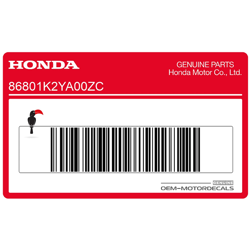 Honda CMX500 Rebel Autocollant Rebel garde-boue arrière OEM 86801K2YA00ZC