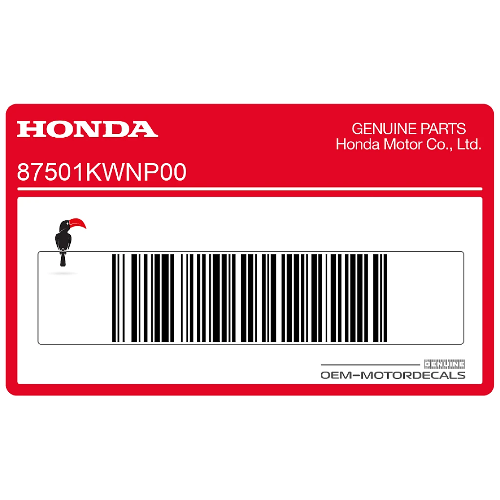 Honda PCX125 Adesivo parafango posteriore lato destro OEM 87501KWNP00