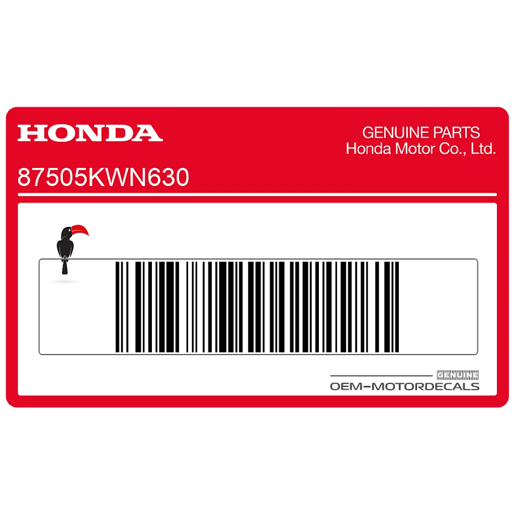 Honda PCX125 Adesivo Informazioni Pneumatici Lato Sinistro OEM 87505KWN630