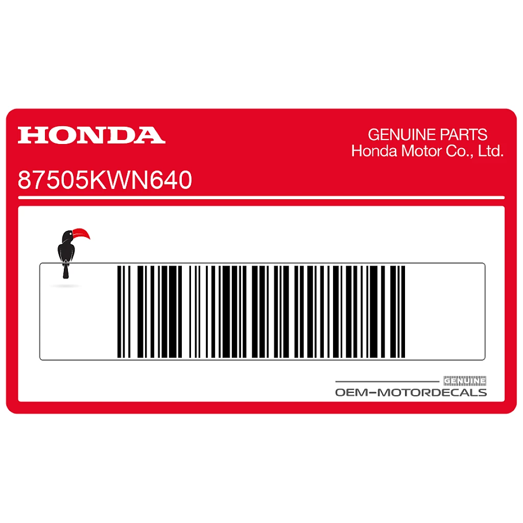 Honda PCX125 Naklejka ostrzegawcza na wahacz OEM 87505KWN640