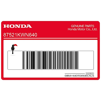 Center compartment CARGO LIMIT warning label