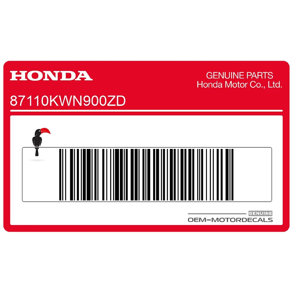 Honda PCX125 Side Body Cover HONDA Logo Emblem 65mm Mark Type 4 OEM 87110KWN900ZD