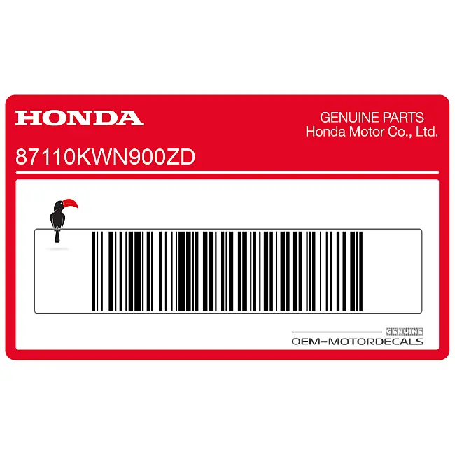 Honda PCX125 Side Body Cover HONDA Logo Emblem 65mm Mark Type 4 OEM 87110KWN900ZD