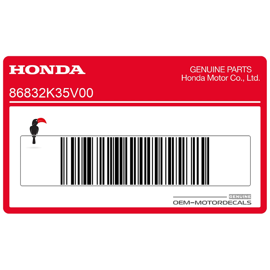 Honda PCX125 Side cover PCX Emblem Left Side OEM 86832K35V00