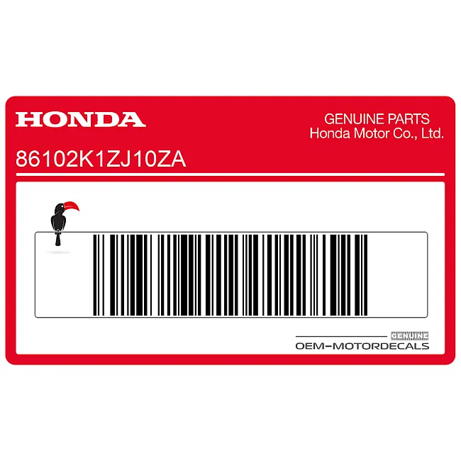 Emblema HONDA para panel de carrocería Honda PCX125 OEM 86102K1ZJ10ZA