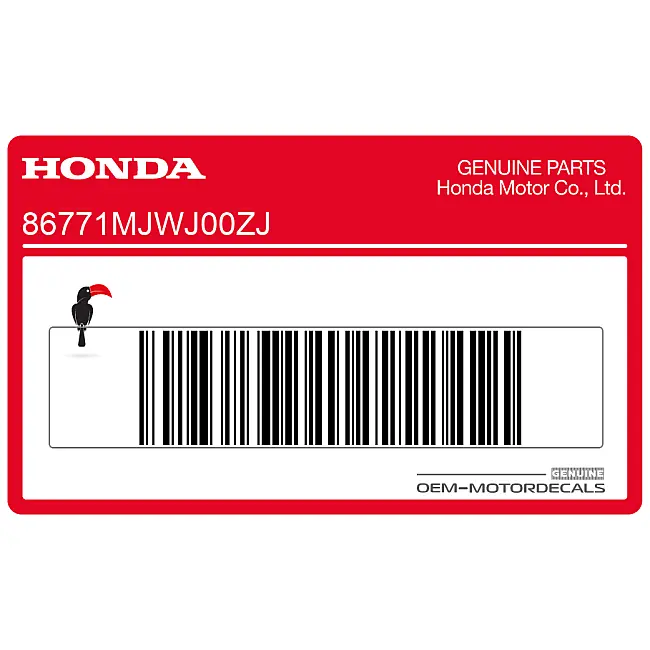 Honda CBR500R Adesivo Codone 500R Lato Sinistro OEM 86771MJWJ00ZJ