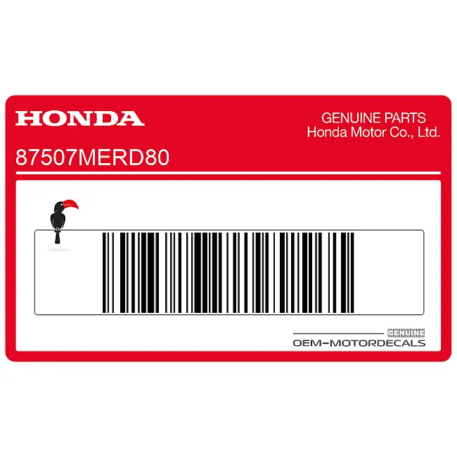 Honda CBF600N Achterbrug Aandrijfketting Waarschuwingssticker Linkerkant OEM 87507MERD80