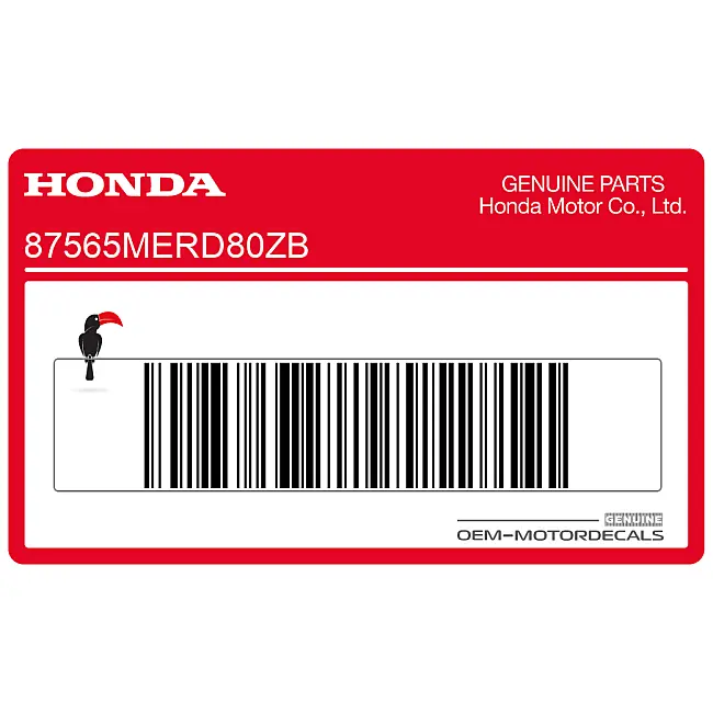 Honda CBF600N Warnhinweis Aufkleber OEM 87565MERD80ZB für Tank oder Rahmenmontage