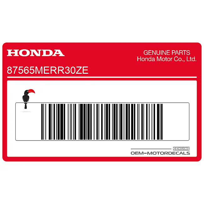 Original Honda CBF600N Warnhinweis Aufkleber Sticker Fabrik Original OEM Teil 87565MERR30ZE