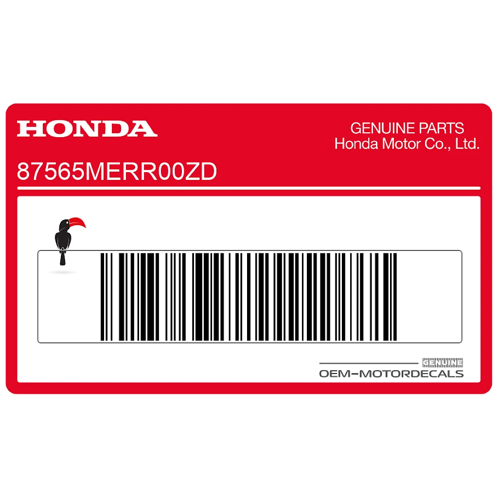 Etiqueta de precaución para área de batería Honda CBF600N OEM 87565MERR00ZD