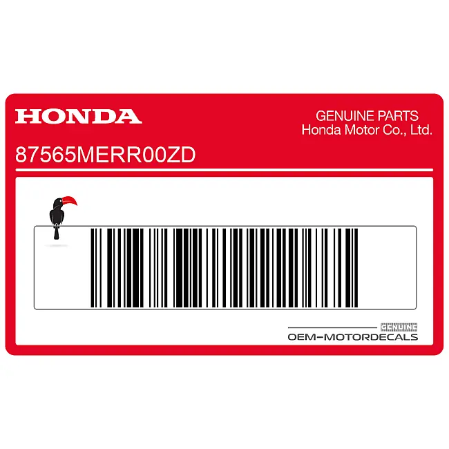 Etichetta di avvertenza area batteria Honda CBF600N OEM 87565MERR00ZD