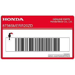 Fuel tank caution label