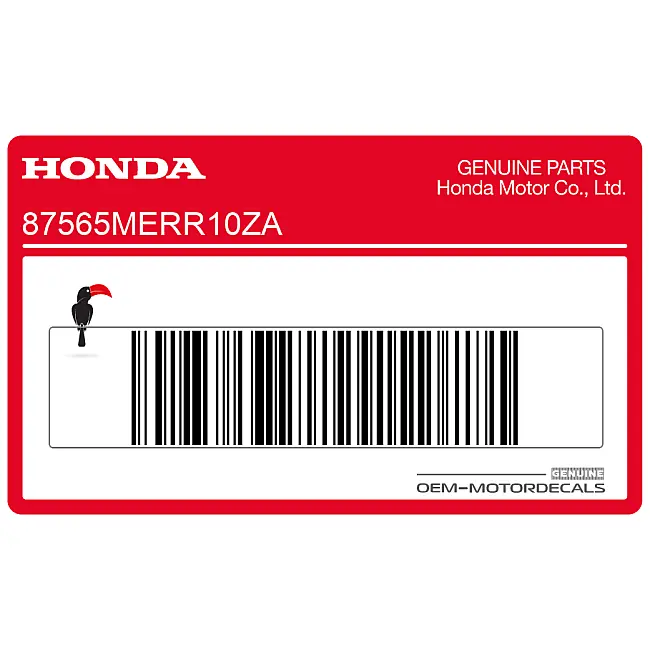 Autocollant d'avertissement Honda CBF600N OEM 87565MERR10ZA