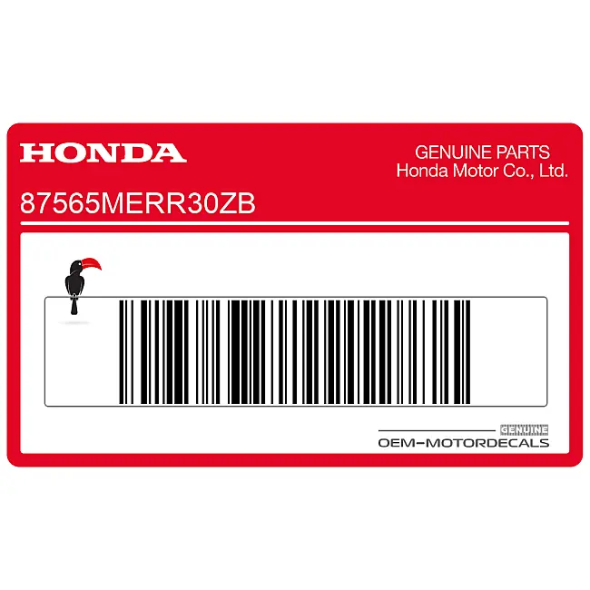 Honda CBF600N Battery Area Caution Label Genuine Factory OEM 87565MERR30ZB Vinyl Decal Sticker
