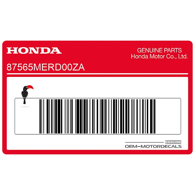 Honda CBF600S Etiqueta de advertencia para depósito de combustible OEM 87565MERD00ZA