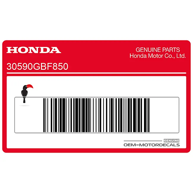 Honda CBR600F HURRICANE Contactsticker OEM 30590GBF850 Originele Fabrieks Graphic