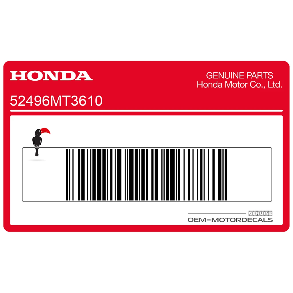 Honda CBR600F Hurricane Pegatina ajuste fuerza amortiguación amortiguador trasero OEM 52496MT3610