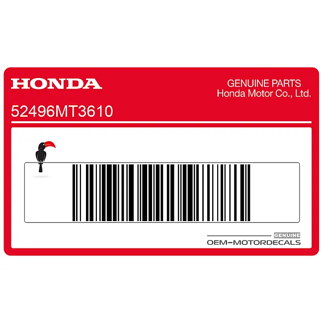 Honda CBR600F Hurricane Aufkleber Dämpfkraftverstellung Stoßdämpfer OEM 52496MT3610