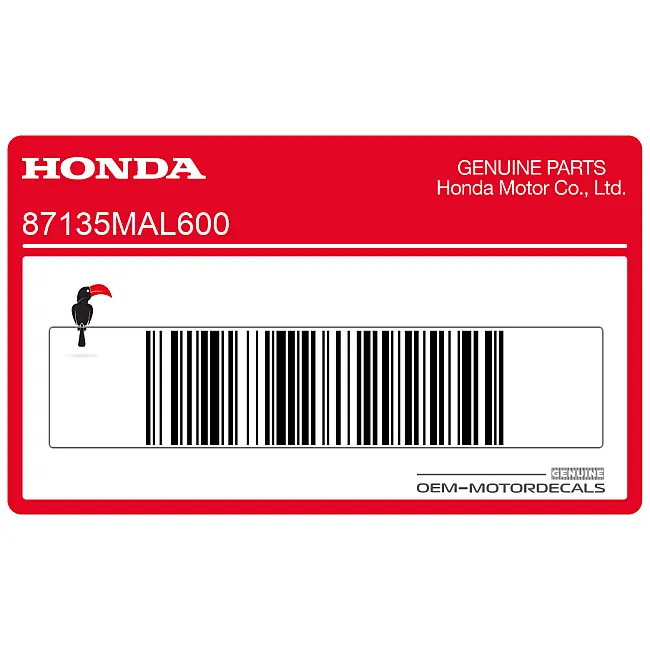 Honda CBR600F Hurricane Aufkleber für Schlauchführung OEM 87135MAL600