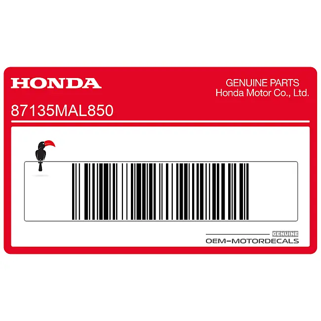 Honda CBR600F Hurricane Etiqueta de precaución Diagrama de enrutamiento de mangueras OEM 87135MAL850