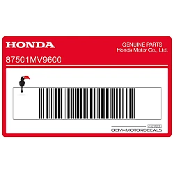 Autocollant d'avertissement de plaque enregistrée