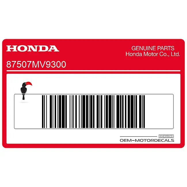 Honda CBR600F Hurricane Waarschuwingssticker Aandrijfriem OEM 87507MV9300