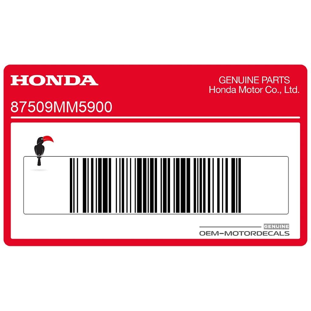 Honda CBR600F Hurricane Naklejka ostrzegawcza na chłodnicę OEM 87509MM5900