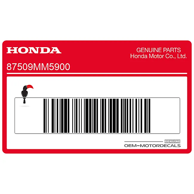 Honda CBR600F Hurricane Adesivo Avvertenza Radiatore OEM 87509MM5900