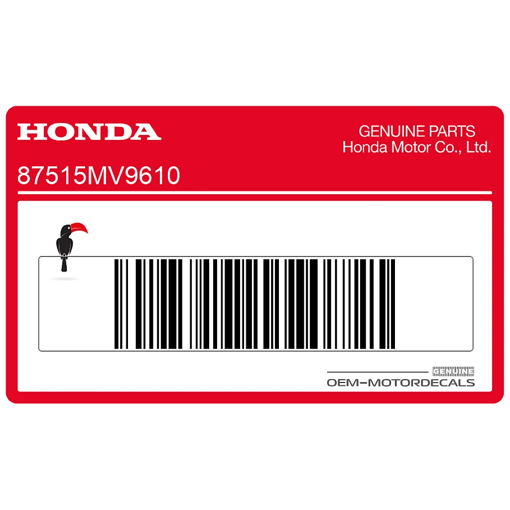 Honda CBR600F Hurricane Fairing Caution Label OEM 87515MV9610