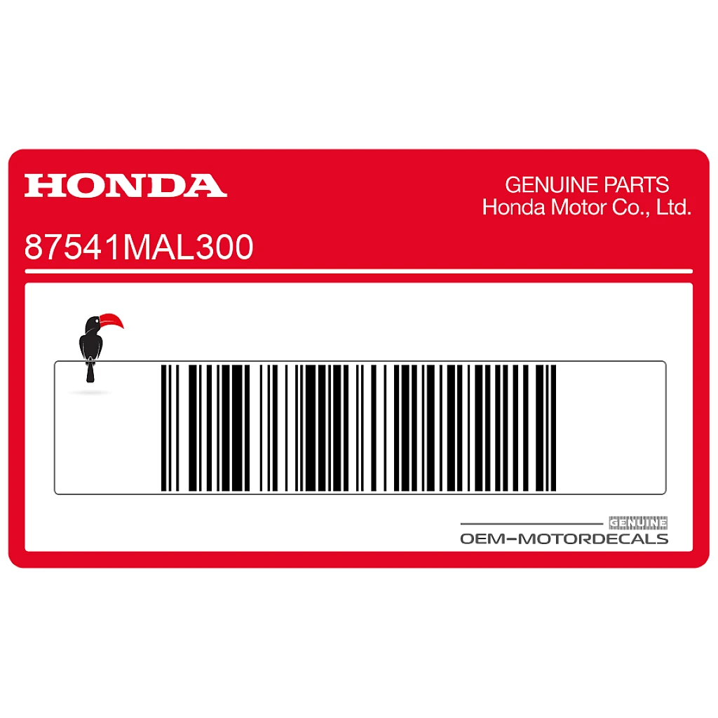 Etiqueta advertencia tapón aceite Honda CBR600F Hurricane OEM 87541MAL300