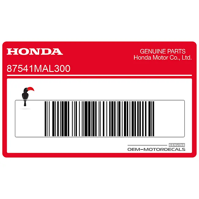 Honda CBR600F Hurricane Öldeckel Warnhinweis Aufkleber OEM 87541MAL300