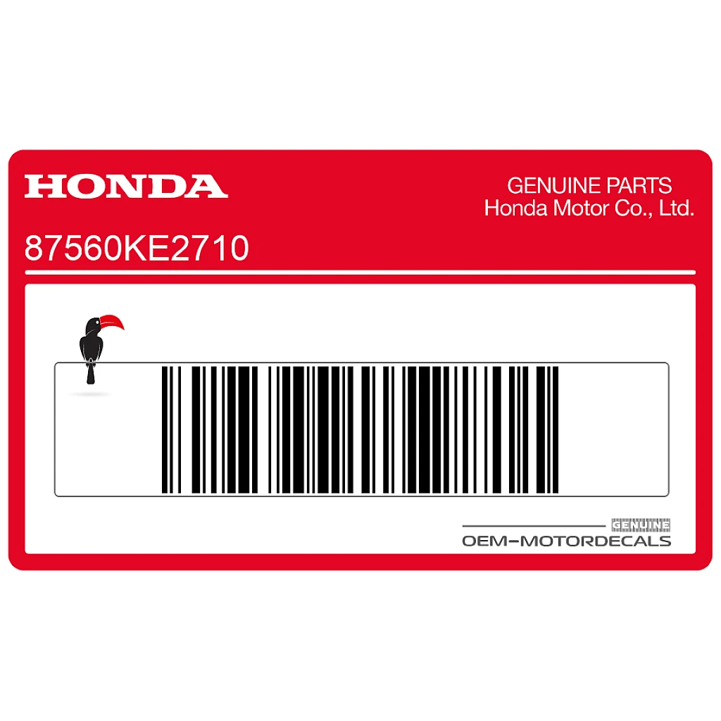 Honda CBR600F Hurricane Frame Caution Label Left Side OEM 87560KE2710