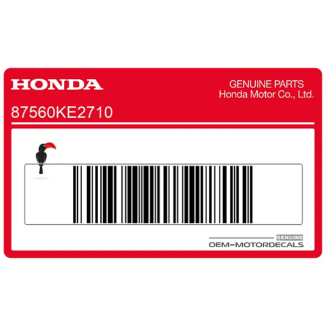 Pegatina Honda CBR600F Hurricane Chasis Lado Izquierdo OEM 87560KE2710