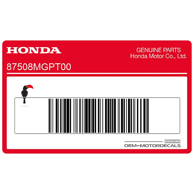 Honda CBR500R Swingarm Chain Adjustment Label OEM 87508MGPT00