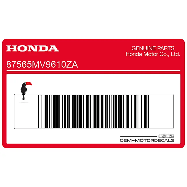 Etiqueta de precaución del chasis Honda CBR600F HURRICANE OEM 87565MV9610ZA