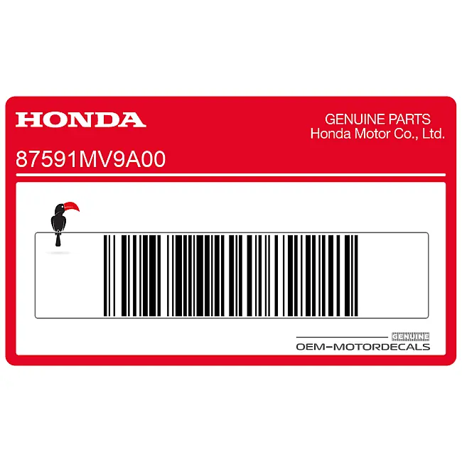 Honda CBR600F Hurricane Seitenverkleidung Warnhinweisaufkleber OEM 87591MV9A00