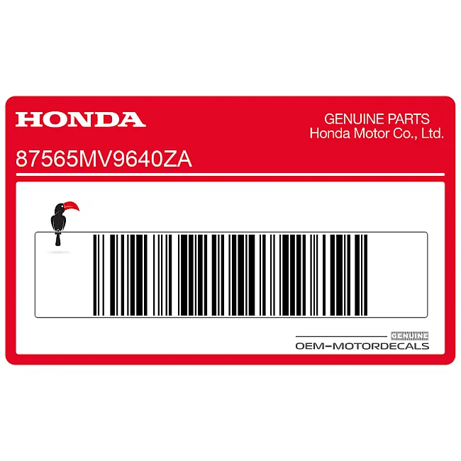 Etiqueta de advertencia Honda CBR600F Hurricane OEM 87565MV9640ZA