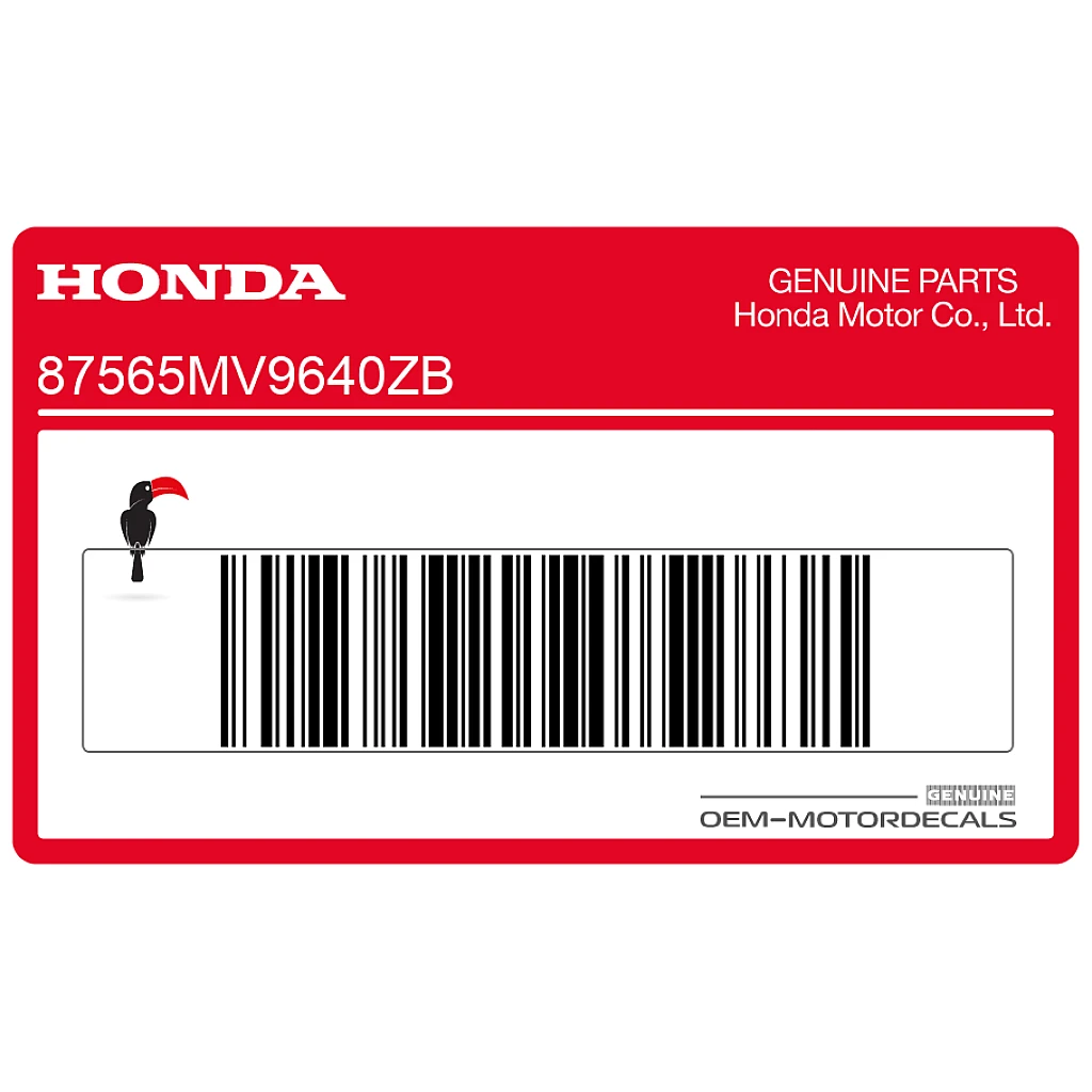Honda CBR600F HURRICANE Main Frame Caution Label OEM 87565MV9640ZB