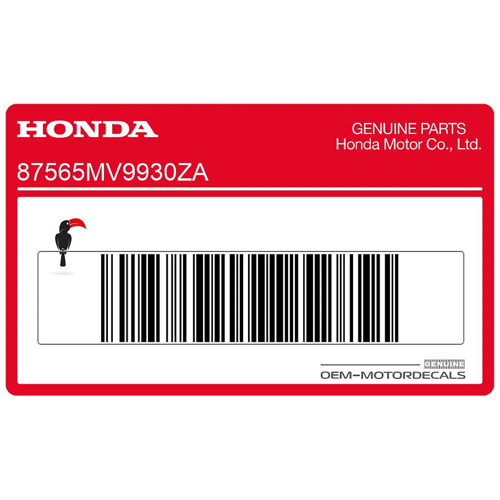 Honda CBR600F Hurricane Naklejka ostrzegawcza OEM 87565MV9930ZA