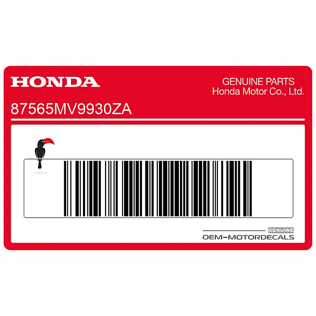 Pegatina de advertencia Honda CBR600F Hurricane OEM 87565MV9930ZA