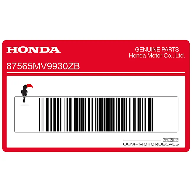 Autocollant d'étiquette de mise en garde Honda CBR600F HURRICANE OEM 87565MV9930ZB