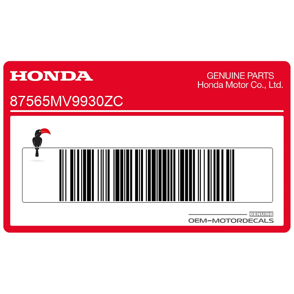 Honda CBR600F HURRICANE Caution label OEM 87565MV9930ZC