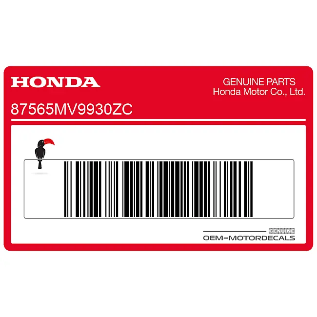 Pegatina de advertencia Honda CBR600F HURRICANE OEM 87565MV9930ZC
